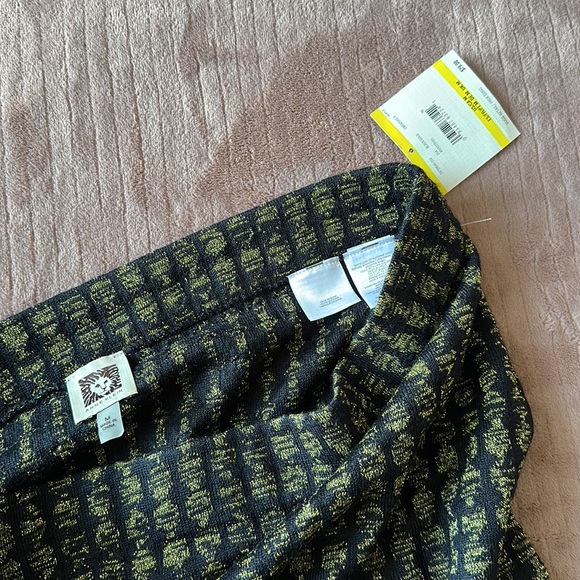 New Anne Klein knitted gold and black skirt sz medium - Picture 4 of 4